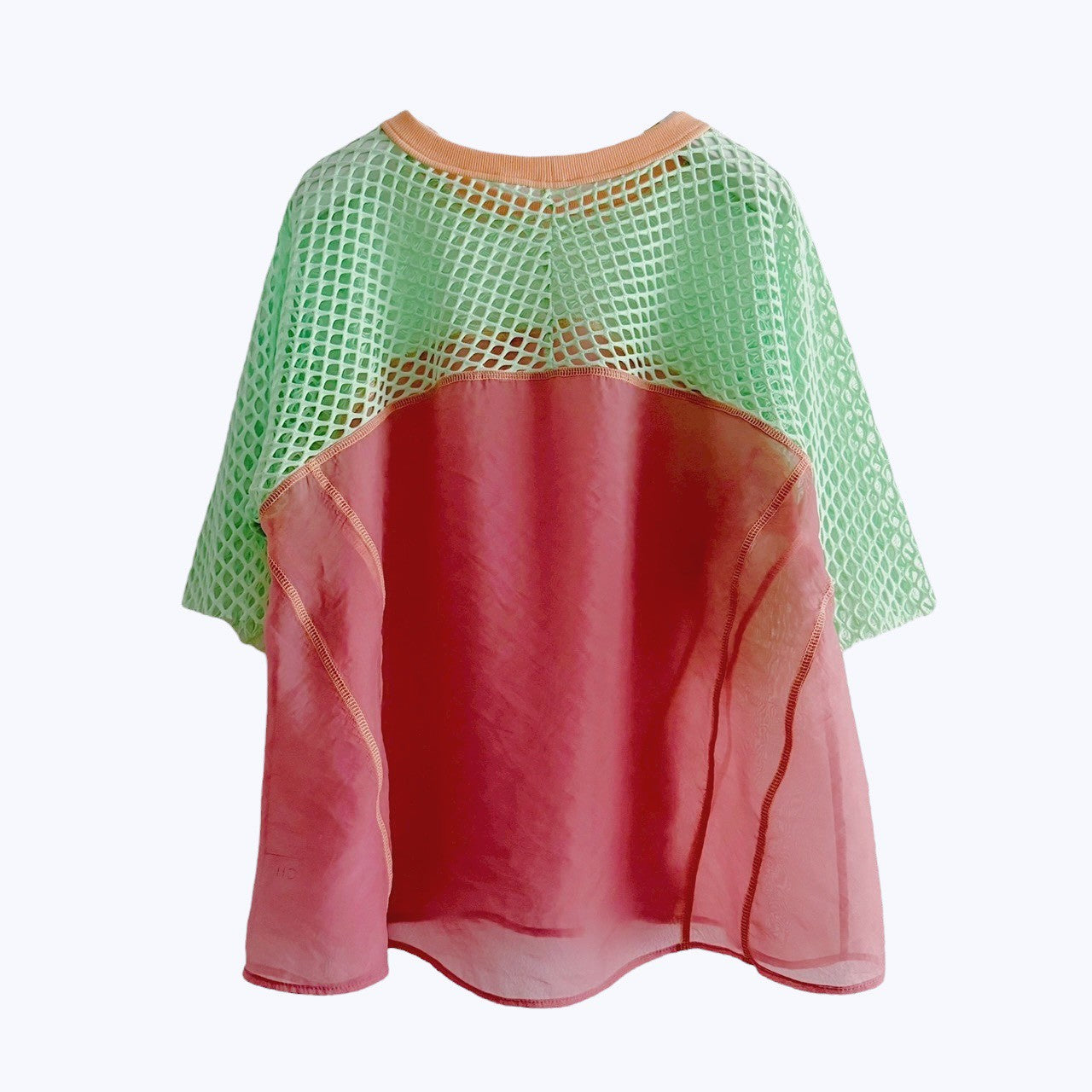 【PRE-ORDER】COLOR BLOCK SHEER MESH TOP