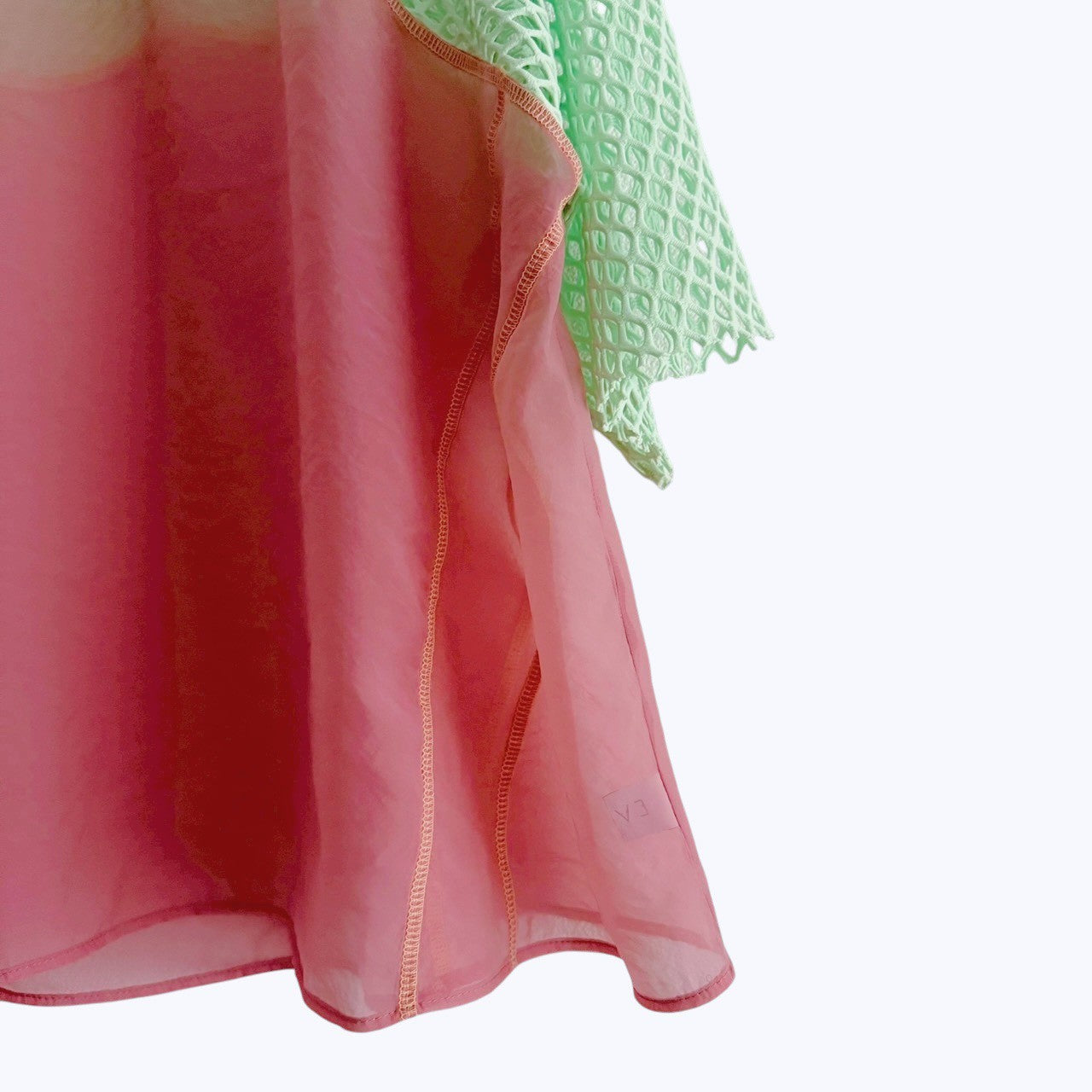 【PRE-ORDER】COLOR BLOCK SHEER MESH TOP