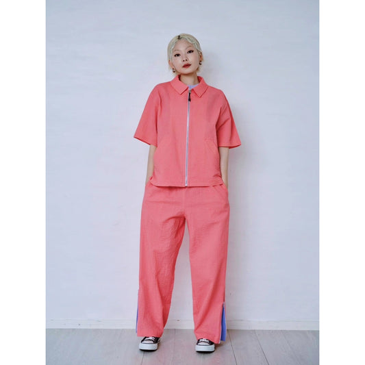 【PRE-ORDER】ZIP HEM SEERSUCKER PANTS