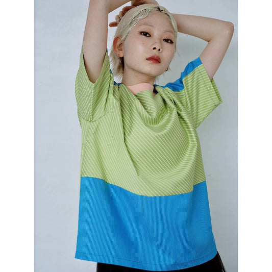 【PRE-ORDER】MULTI STRIPE SWITCHING 2WAY TOP