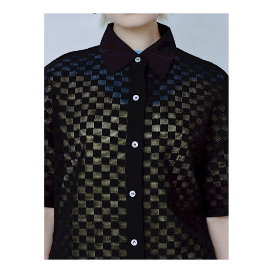 【PRE-ORDER】CHECK LACE SHIRT
