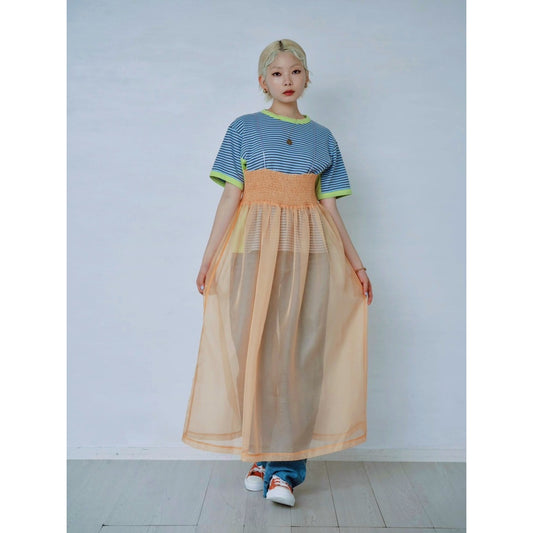 【PRE-ORDER】ORGANDY SHEER LAYERED DRESS