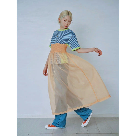 【PRE-ORDER】ORGANDY SHEER LAYERED DRESS