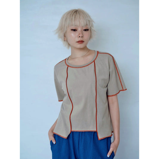 【PRE-ORDER】CONTRAST STITCH T-SHIRT