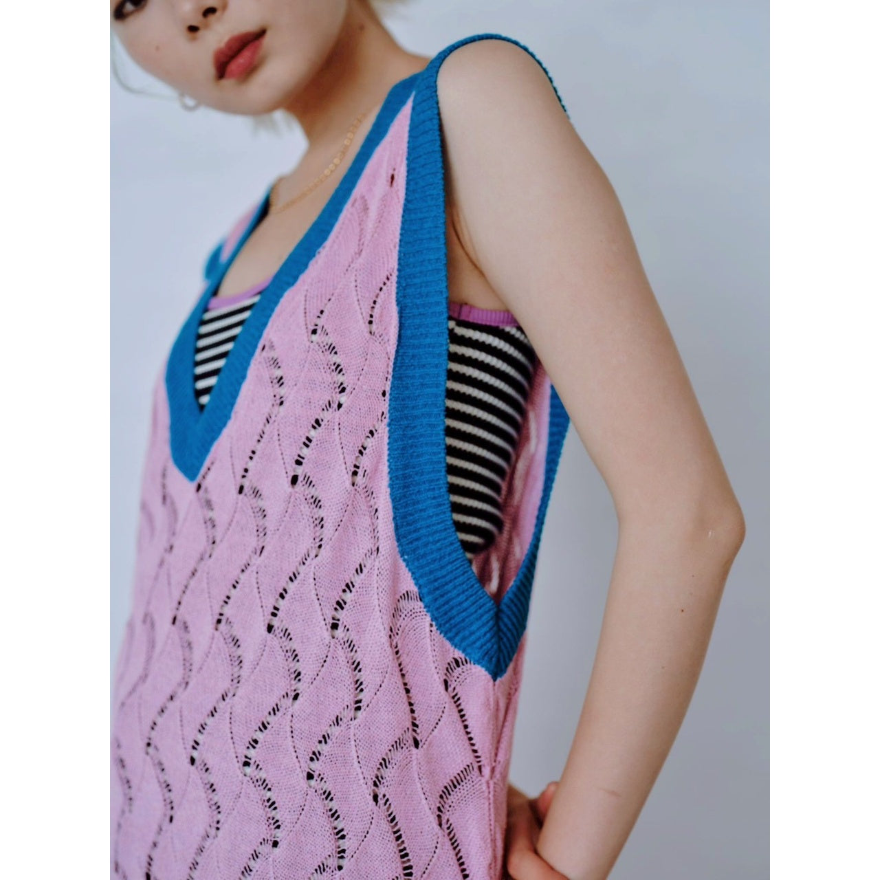 【PRE-ORDER】OPENWORK KNIT DRESS