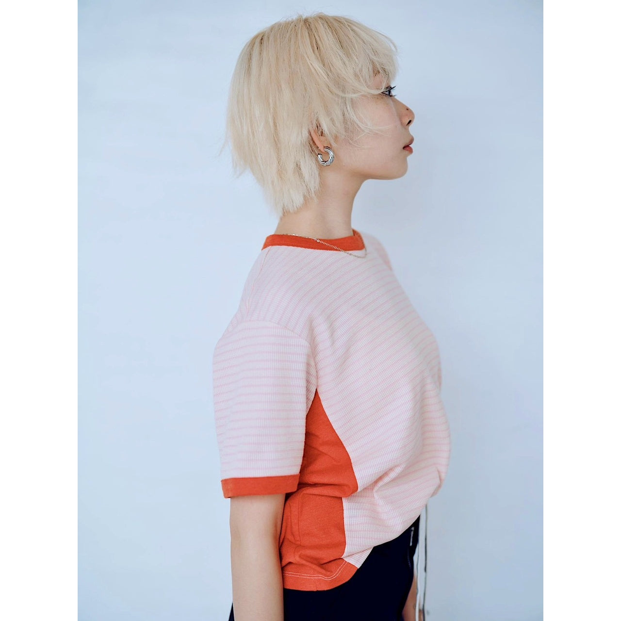 【PRE-ORDER】COLOR BLOCK STRIPED T-SHIRT