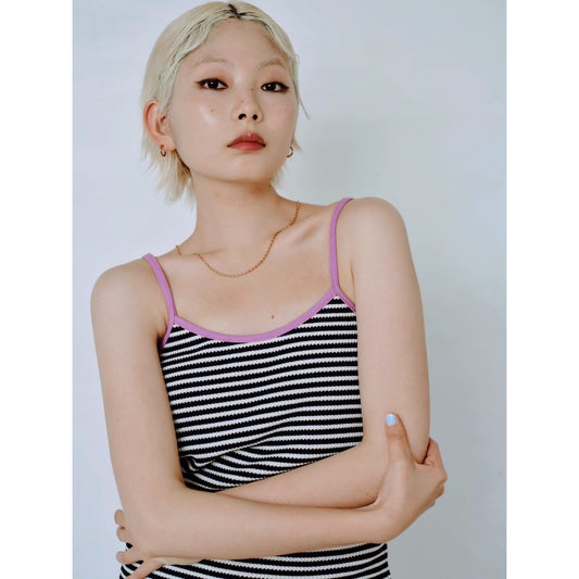 PADDED STRIPED CAMISOLE