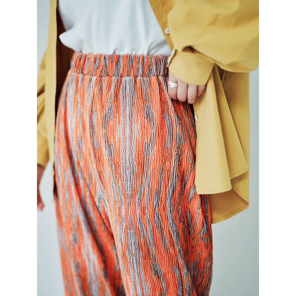 PRINT WIDE PANTS