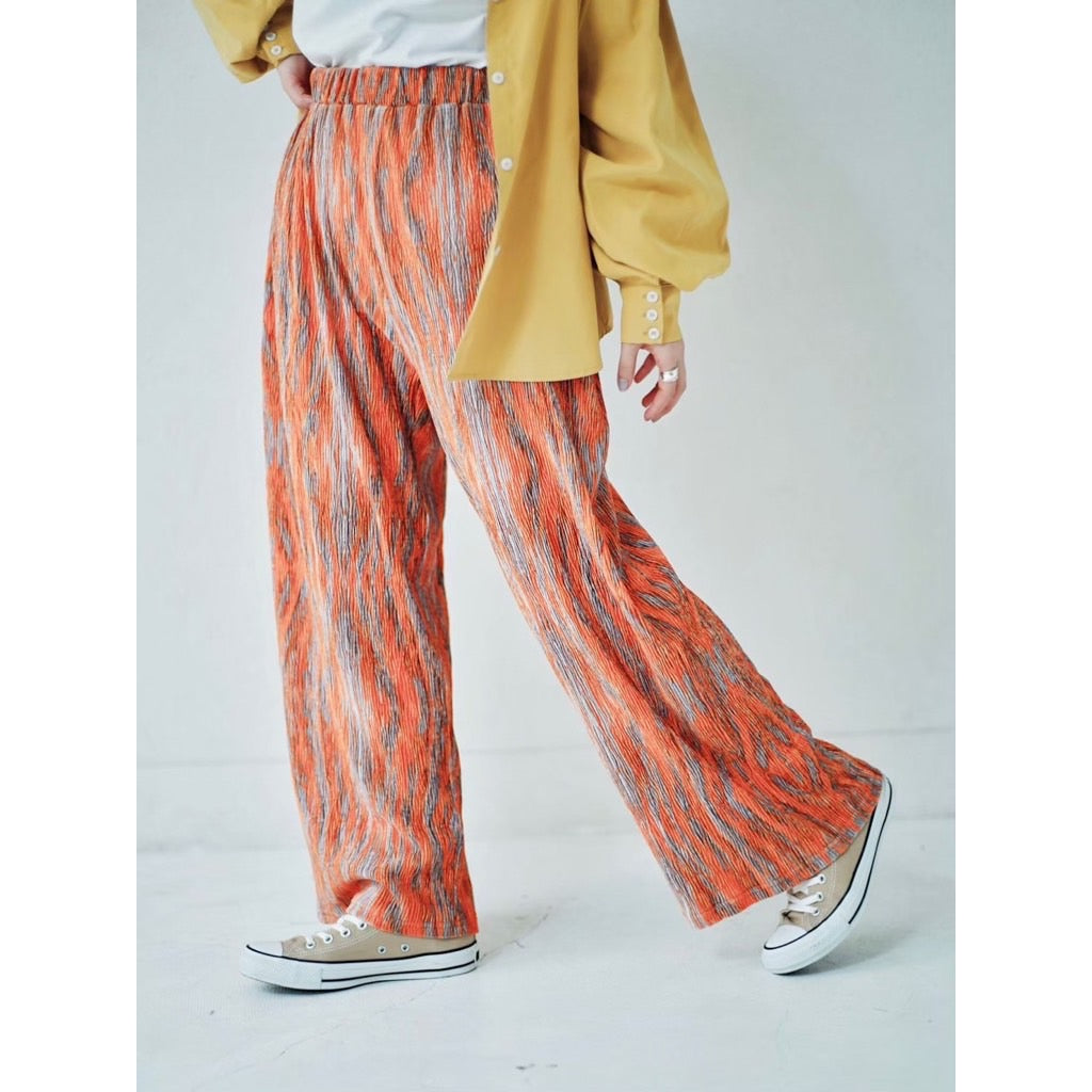 PRINT WIDE PANTS