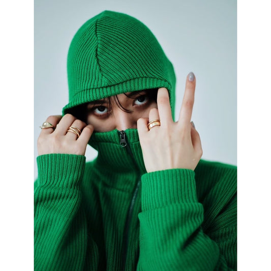 ZIP KNIT HOODIE