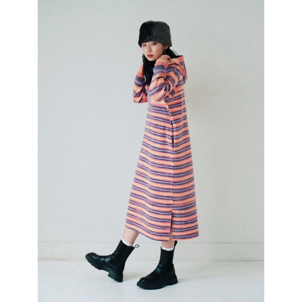 GRADATION KNIT DRESS