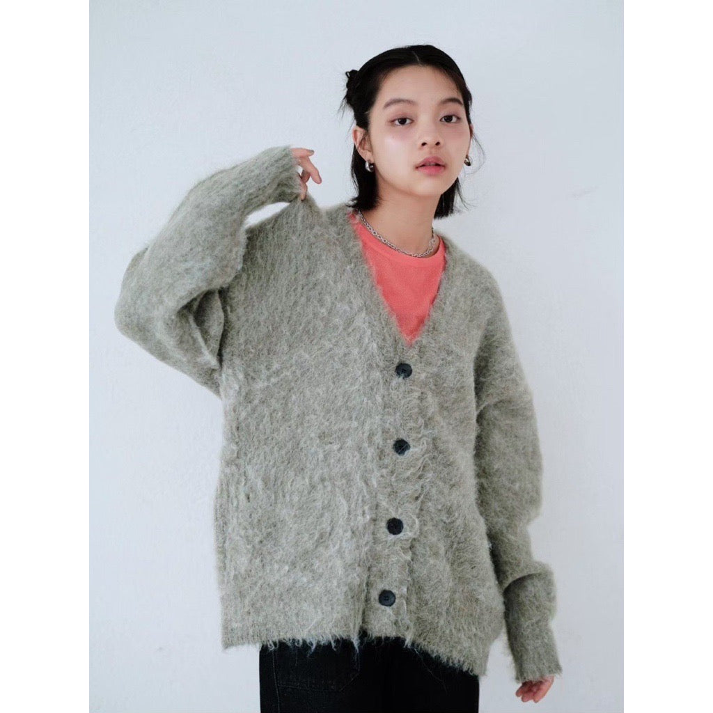 SHAGGY KNIT CARDIGAN