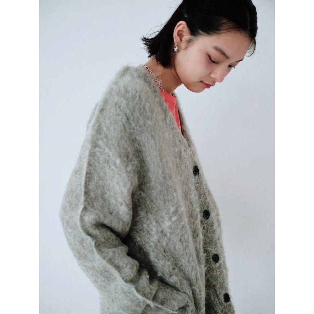 SHAGGY KNIT CARDIGAN