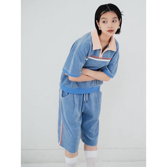 PILE FABRIC POLO SHIRT