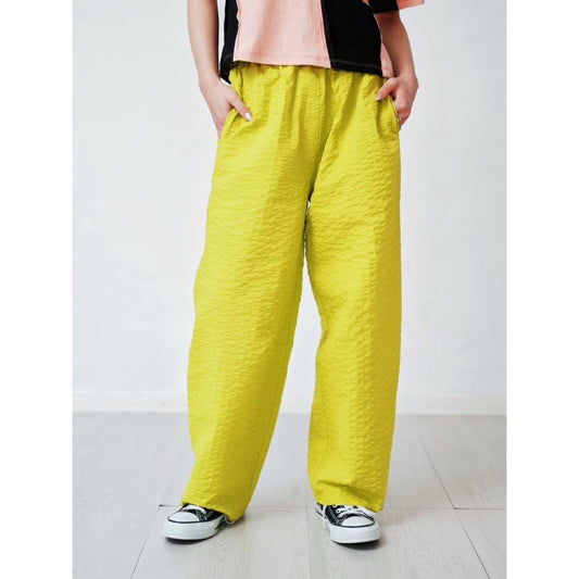 BUMPY FABRIC ROUND PANTS